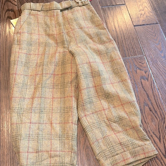 Kevin’s Plaid pure new Wool tweed Trousers new with tags deadstock size xsmall/4 - Picture 1 of 7
